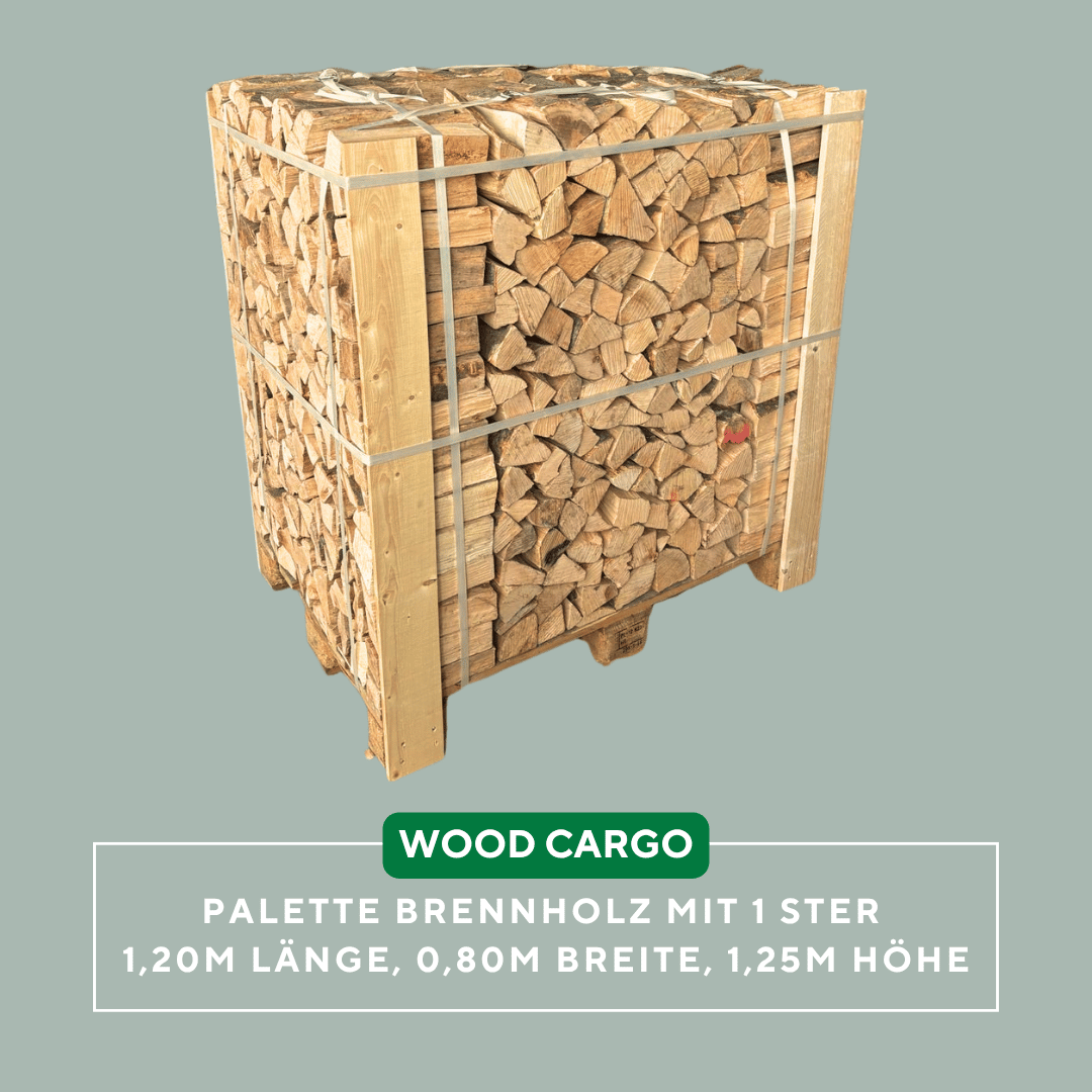 Ster, Raummeter oder Schüttraummeter? – Wo liegt der Unterschied? 1 Wood Cargo - Brennholz auf Palette