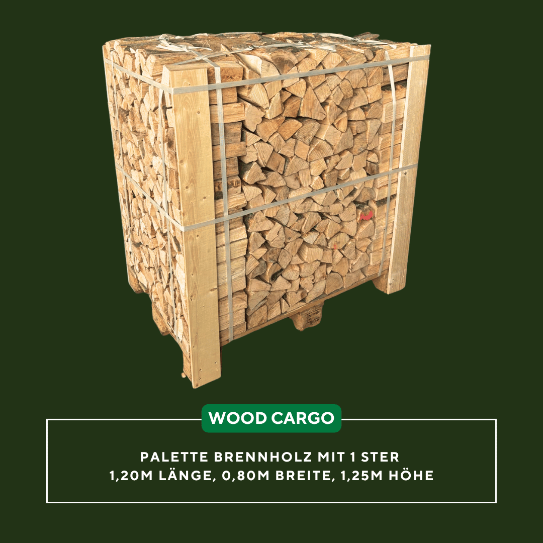 Wood Cargo - Palette Brennholz mit 1 Ster